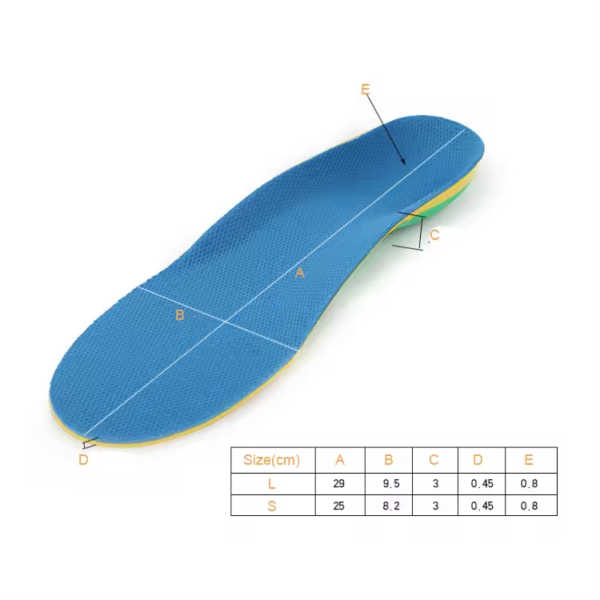 1 (5) 3-Layer EVA Cushion TPU High Arch Support Orthopedic Insole