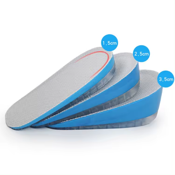 19a14c163f7faebcf48cb14482bb216e Unisex Height Increase Insoles PU Gel Foam Mesh Textile Breathable Heel Cushions 1.5cm 2.5cm 3.5cm 2-Piece Shoe Inserts