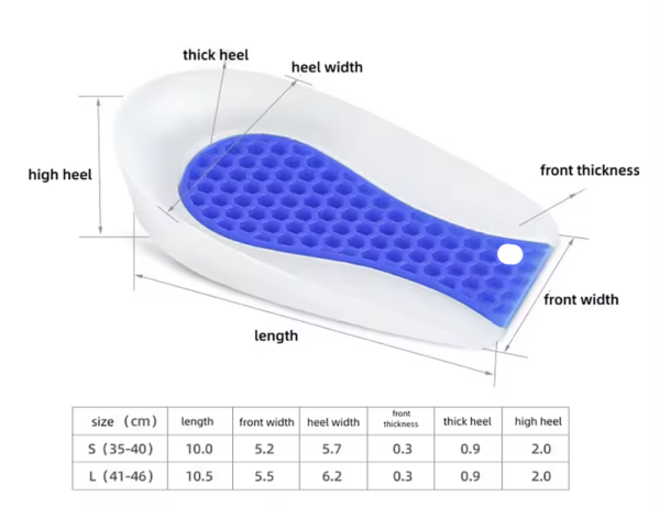 Honeycomb Heel Pain Relief Pad U-shaped Invisible Cups Sports Heightened Insole Silicone Heel Cushion