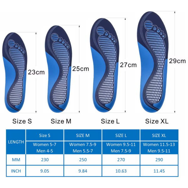 PU Foam Soft and Comfortable Shock Absorption Orthopedic Plantar Fasciitis TPU Arch Support Insole