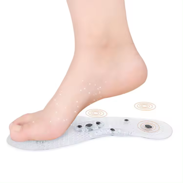 Factory Acupuncture Massage Silicone Magnetic Hypertension Shoes Insole Feet Negative Ion Acupressure Magnetic Insoles