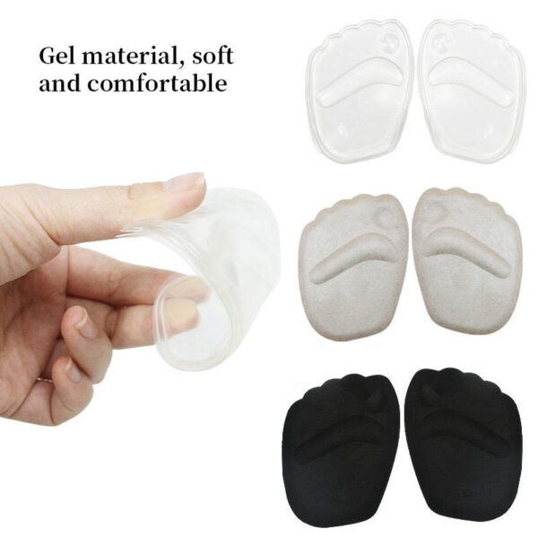 Women's Invisible Half-Size Insoles High Heels Anti-Slip Gel Forefoot Pads