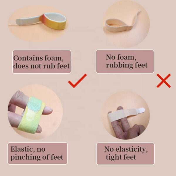 Dongguan-Topinsole-Commodity-Limited (3) New Colorful Adjustable Day and Night Bandage Toe Overlap Hallux Valgus Bunion Corrector Finger Splint Toe Separator