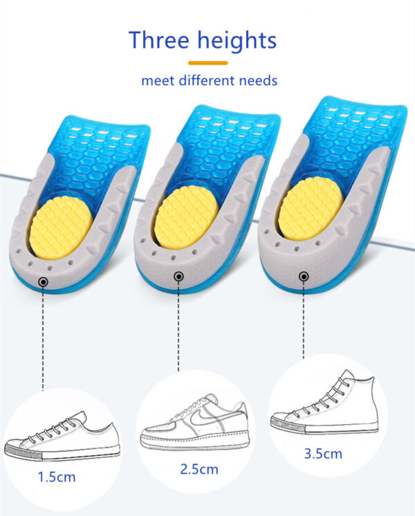 Dongguan-Topinsole-Commodity-Limited (33) Free Sample comfort Gel Height Insole Breathable Invisible Heel Cup Heel Cushion Pads Height Increasing Insoles