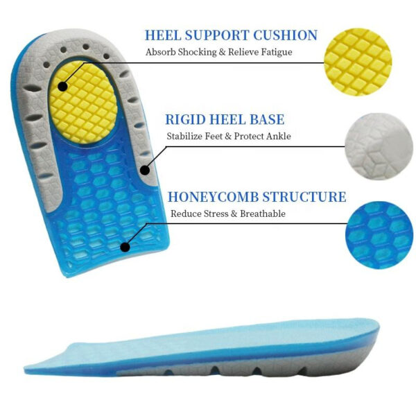 Dongguan-Topinsole-Commodity-Limited (41) Free Sample comfort Gel Height Insole Breathable Invisible Heel Cup Heel Cushion Pads Height Increasing Insoles