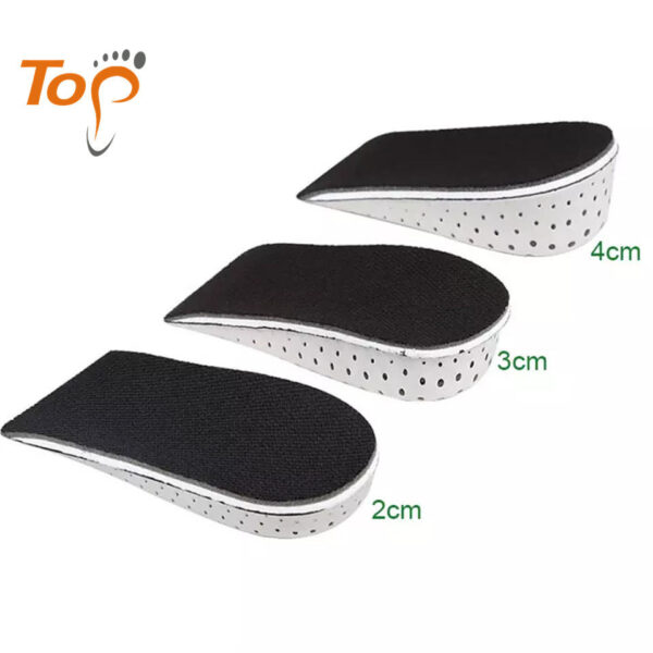 Slow Rebound Invisible Breathable EVA Half Size Heel Pad 2cm 3cm 4cm Height Increasing Insoles