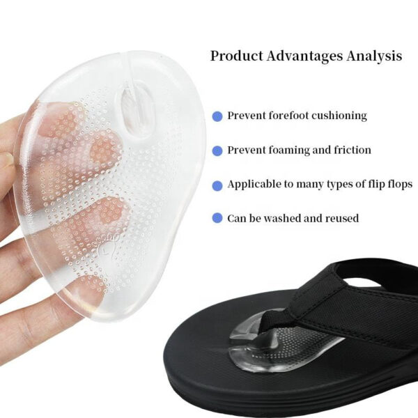Wholesale Custom China Insole Gel Anti-Wear Anti-Skid Forefoot Pads Flip Flops