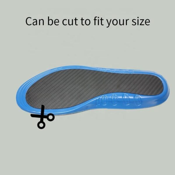 Arch Support PU Insole Anti-slip Deodorizing Shock Absorbing Sports 1MM Thickness Carbon Fiber Insole