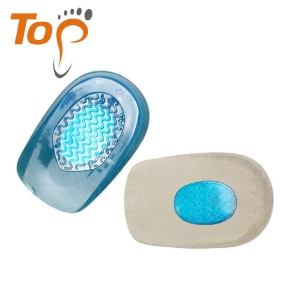 Men's and Women's Gel Blue Wear-resistant Non-slip Insoles Sports Leisure Soft Basketball Shock-absorbing Heel Cushion Pads