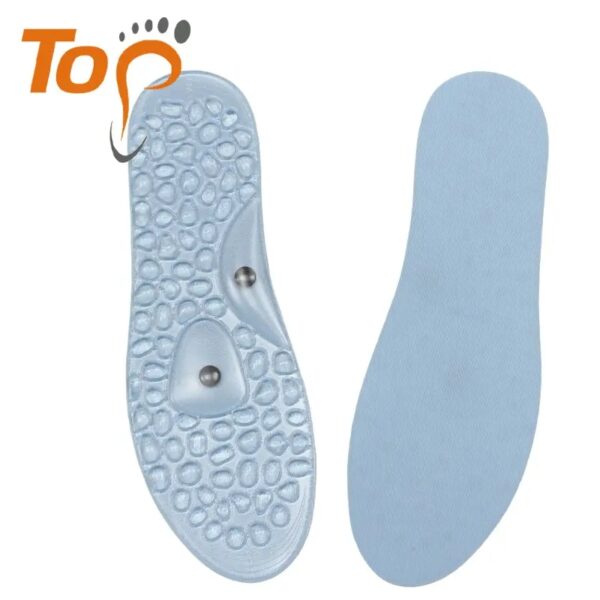 H23fe741a11ea4e569f09de07257427116(1) New Pebble Magnet Sports Running Arch Support Insoles PU GEL Comfort Massage Insoles