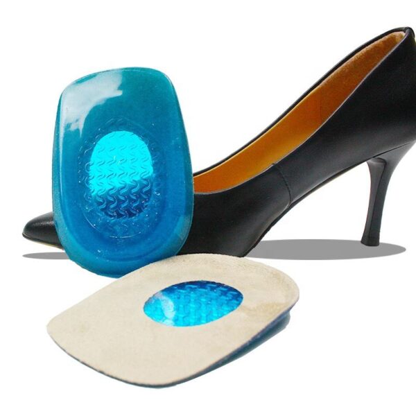 Men's and Women's Gel Blue Wear-resistant Non-slip Insoles Sports Leisure Soft Basketball Shock-absorbing Heel Cushion Pads