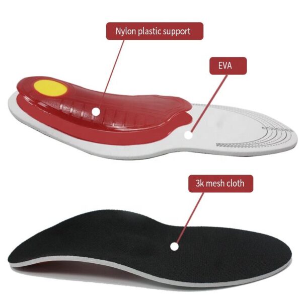 Premium Arch Support Insoles Orthotic EVA Comfort Pad for Women and Men with High Arch Flat Feet Foot Pain Relief