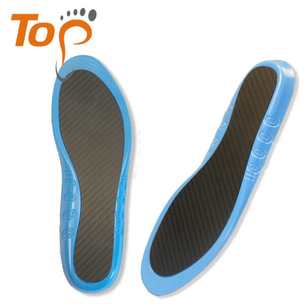 Arch Support PU Insole Anti-slip Deodorizing Shock Absorbing Sports 1MM Thickness Carbon Fiber Insole