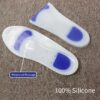 H74f14557fd1e46509ae1466d19e6845bG Men's and Women's Full-palm Thickening Sports Shock-absorbing Super-soft Breathable Hole Slow-pressure Medical Silicone Insole