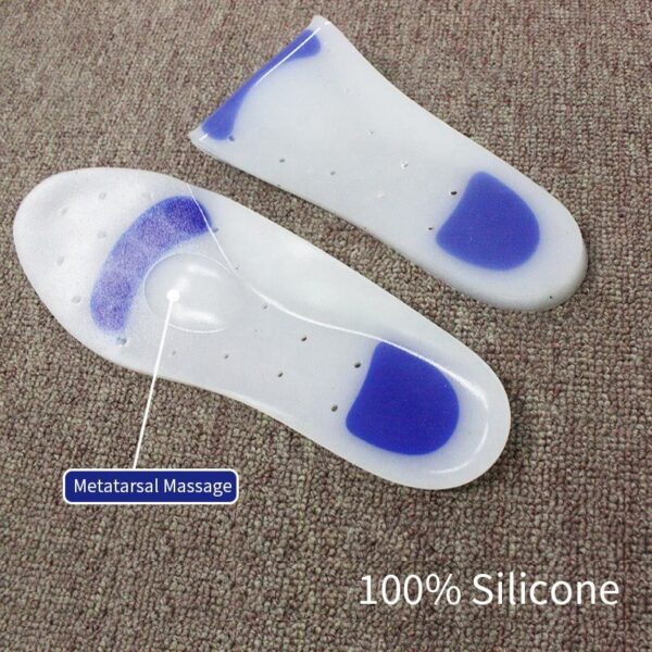 H74f14557fd1e46509ae1466d19e6845bG Men's and Women's Full-palm Thickening Sports Shock-absorbing Super-soft Breathable Hole Slow-pressure Medical Silicone Insole