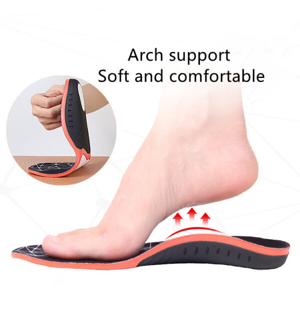 Ha88a87bcb32c442d8c9d9c14d8252160v Hot Selling Printed LOGO Sports Running Shoes Flat Feet Plantar Fasciitis Orthotics High Arch Support Insole