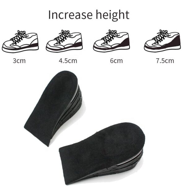 Adjustable Half air Cushion Boosting Shoes Lifts Products 3 Layers 6cm Shock Absorption Heel Elevator Height Increasing Insoles