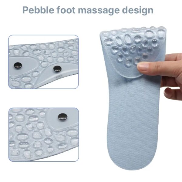 Hdf5b29a3d26e4440acb402fd32dc8bfe5(1) New Pebble Magnet Sports Running Arch Support Insoles PU GEL Comfort Massage Insoles