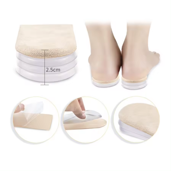 b928b595833352db14f8f4fa1b1b10bf Unisex Free Adjustment Silicone Insole Heightght Heel Pad Height Increasing Insoles for Shoe Insert