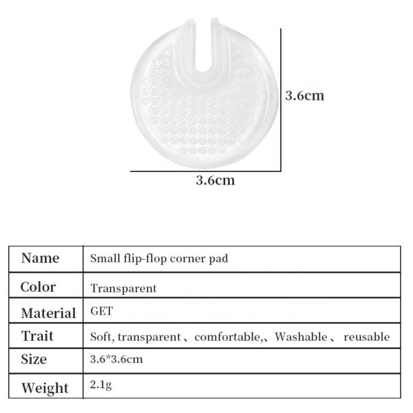 Round Gel Slipper Cushion Pad Anti-slip Anti-wear Ball of Foot Cushions Forefoot Pad for Sandals