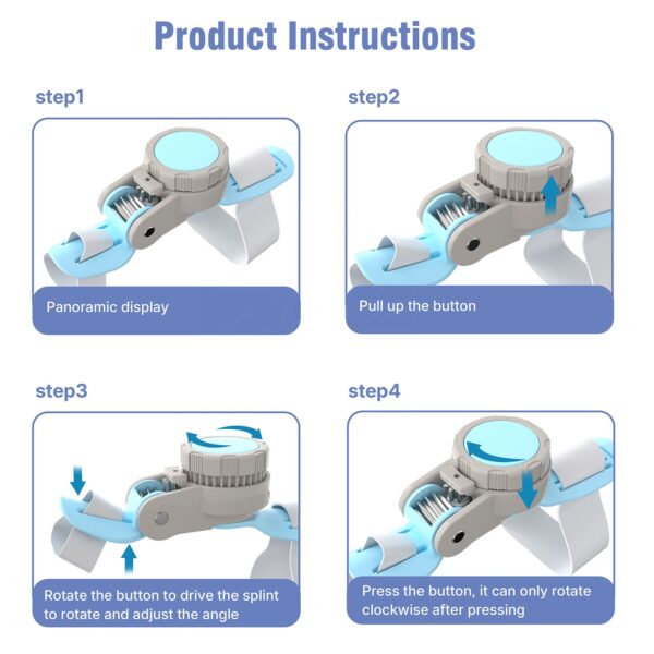 Adjustable Bunion Corrector Dual-Direction Steel-Reinforced Toe Spacers Orthopedic Splint for Hallux Valgus