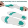 photobank (107) Unisex Perforated Full Pad Heel Anti-pain Plantar Fasciitis Sports Shock Absorption Breathable Soft Silicone Comfort Insoles