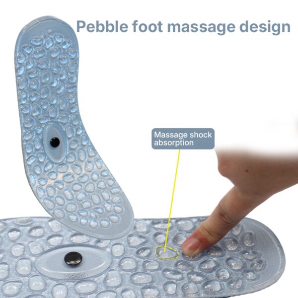 New Pebble Magnet Running Shock Absorption Basketball Insole PU GEL Comfortable Massage Sports Insole