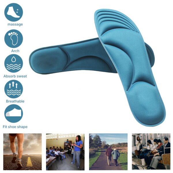 photobank (109) High Density 100D 10mm Slow Rebound Memory Foam Shoe Insoles Anti-Fatigue Polyurethane Sports Cushioning Pads