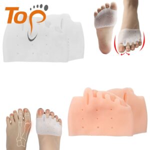 photobank (121) Soft Gel Ball of Foot Cushions Metatarsal Fasciitis Correction Insoles Forefoot Pads Toe Separators