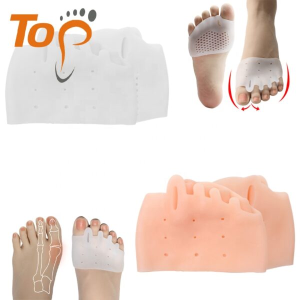 Soft Gel Ball of Foot Cushions Metatarsal Fasciitis Correction Insoles Forefoot Pads Toe Separators