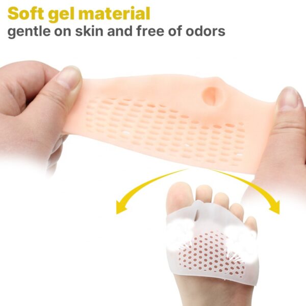 Soft Gel Ball of Foot Cushions Metatarsal Fasciitis Correction Insoles Forefoot Pads Toe Separators