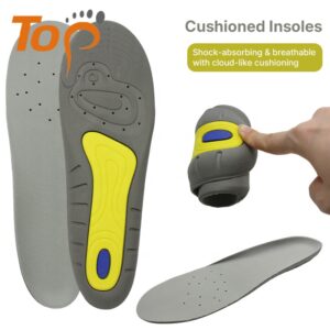 photobank (123) Men's and Women's Comfortable Breathable Sweat-absorbing Flat Feet Correction Arch Correction PU Foam Running Sports Insoles