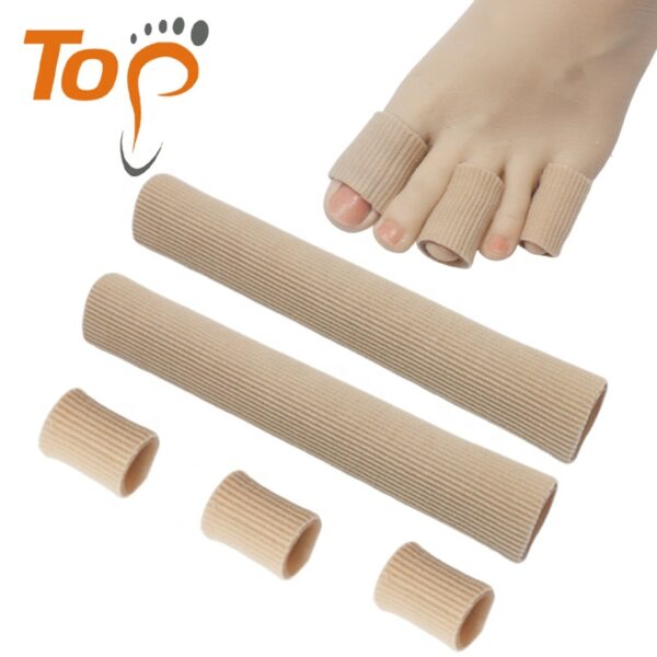 photobank Gel Toe Caps Ribbed Toe Sleeves Bunion Protector Cushion Separators Foot Care