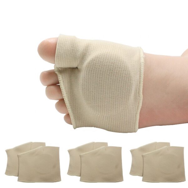 photobank (50) Thickened Forefoot Super Soft Thumb Protector Hallux Valgus Bunion Corrector Embedded Silicone Toe Separator Socks Forefoot Pad