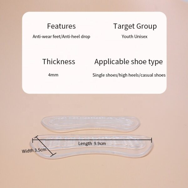 Wholesale Women's Wave Shape Non-slip Heel Liner Grips Heel Protector Gel Cushion Pads