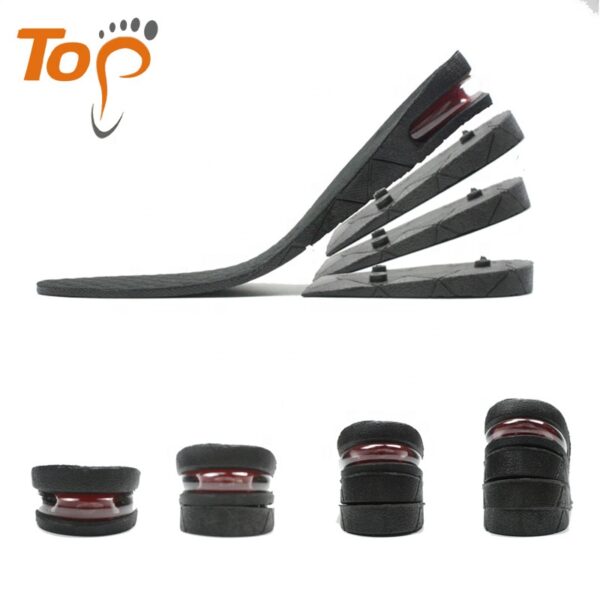 photobank Factory 4 lay 7.5cm Pu Breathable Hight Boosting Increasing Invisible Heel Insole air Cushion Shoe Lift Height Increasing Insoles