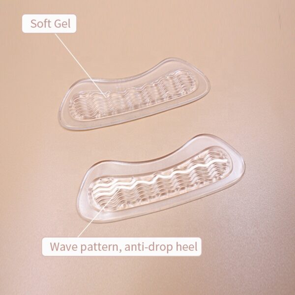 Wholesale Women's Wave Shape Non-slip Heel Liner Grips Heel Protector Gel Cushion Pads