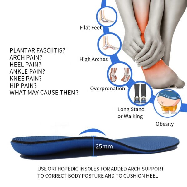 photobank (66) Full Length Medical Corrective Plantar Fasciitis Orthotic Flat Foot Arch Support Insole