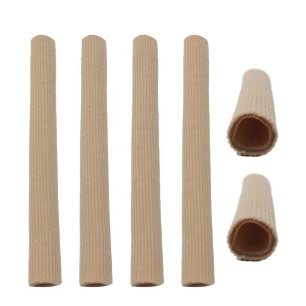 photobank (87) Gel Toe Caps Ribbed Toe Sleeves Bunion Protector Cushion Separators Foot Care