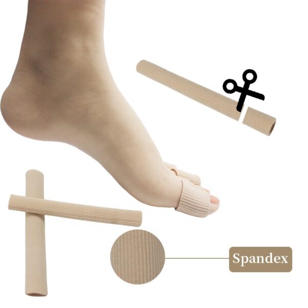 photobank (88) Gel Toe Caps Ribbed Toe Sleeves Bunion Protector Cushion Separators Foot Care
