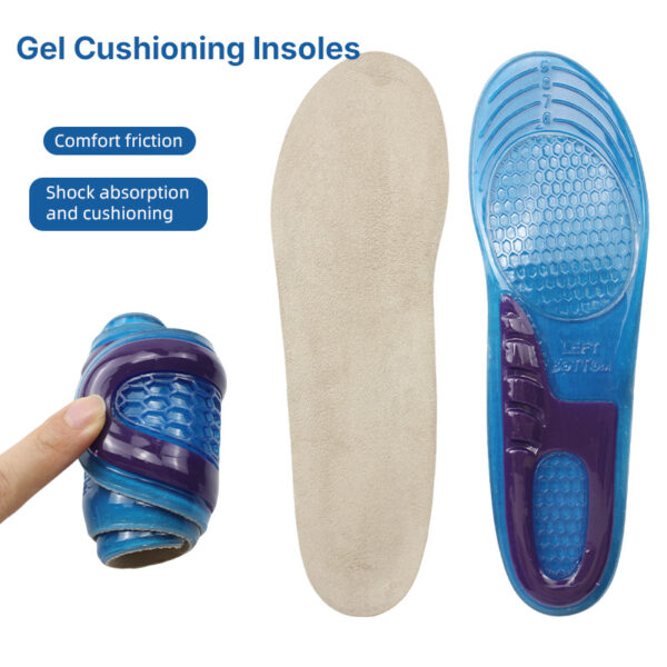 Top Unisex Gel and Velvet Comfort Insoles-Soft Breathable Sports Shoe Inserts
