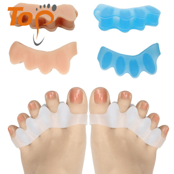主图 OEM Custom Green Silicone Gel Foot Corrector Bunion Corrector and Toe Straightener Separator for Pedicure Separadores De Dedos