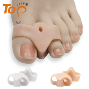 Pedicure Gel Silicone Hallux Valgus Corrector Double Hole Toe Separator