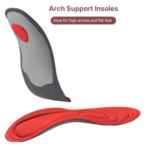 Sports Orthotic Insoles 3D Contoured Arch Support Memory Foam Cushioning TPU Arch Cradle Anti Slip Flat Foot Plantar Fasciitis