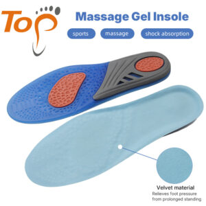 Suitable for Running Shoes Soft TPE Material Anti-fatigue Orthopedic Flat Heel Gel Sports Insoles
