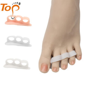 Unisex Silicone Gel Triple Loop Toe Separator Straightener for Hammer Toes