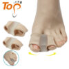 Double-Hole Silicone Toe Separator Fabric Gel Spacers for Hallux Valgus Overlapping Toes Correction