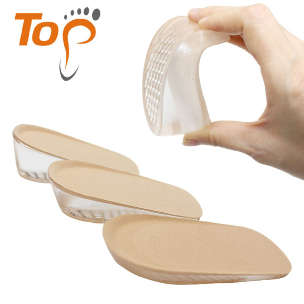 主图1 Unisex PU Gel 1.5cm 2.5cm 3.5cm Insert Heel Pad Height Increasing Insoles