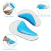 Lady Shoe Insole Fabric Covered Silicone Gel Arch Pad Flat Foot Arch Support Insole