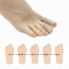 Double-Hole Silicone Toe Separator Fabric Gel Spacers for Hallux Valgus Overlapping Toes Correction